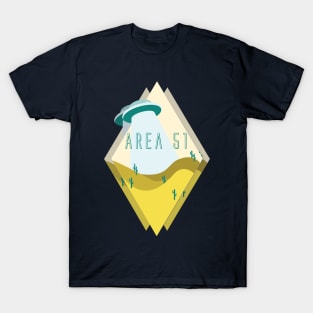 Triple Diamond-View Desert Area 51 in Peach T-Shirt